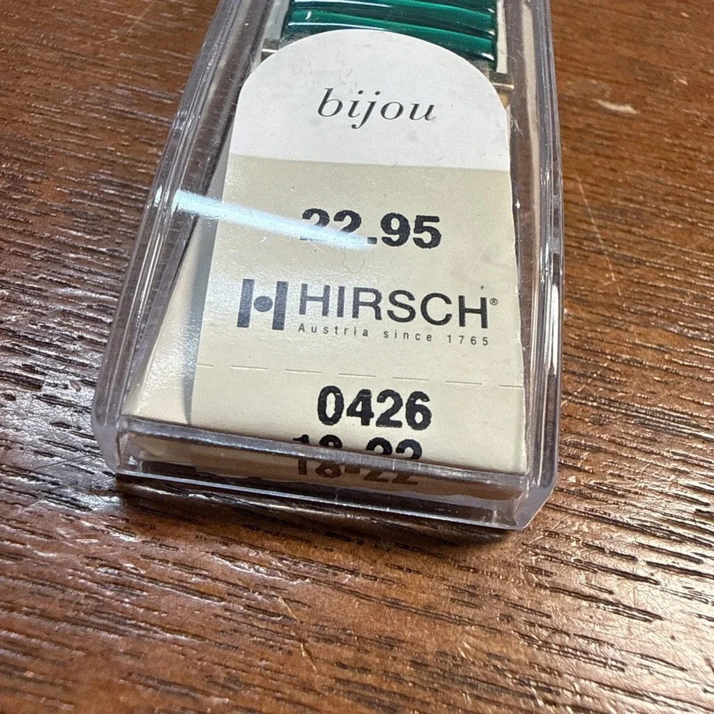 18-22mm Hirsch/Speidel Green Jelly Enamel Coat Stainless Steel Watch Band